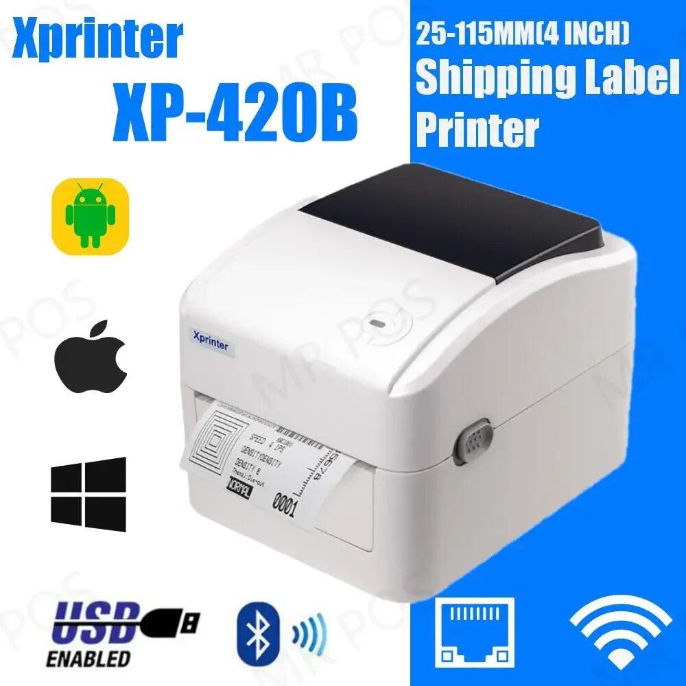 Xprinter 4 ġ   ,   , ڵ ƼĿ , 420B USB   μ, 25-115mm